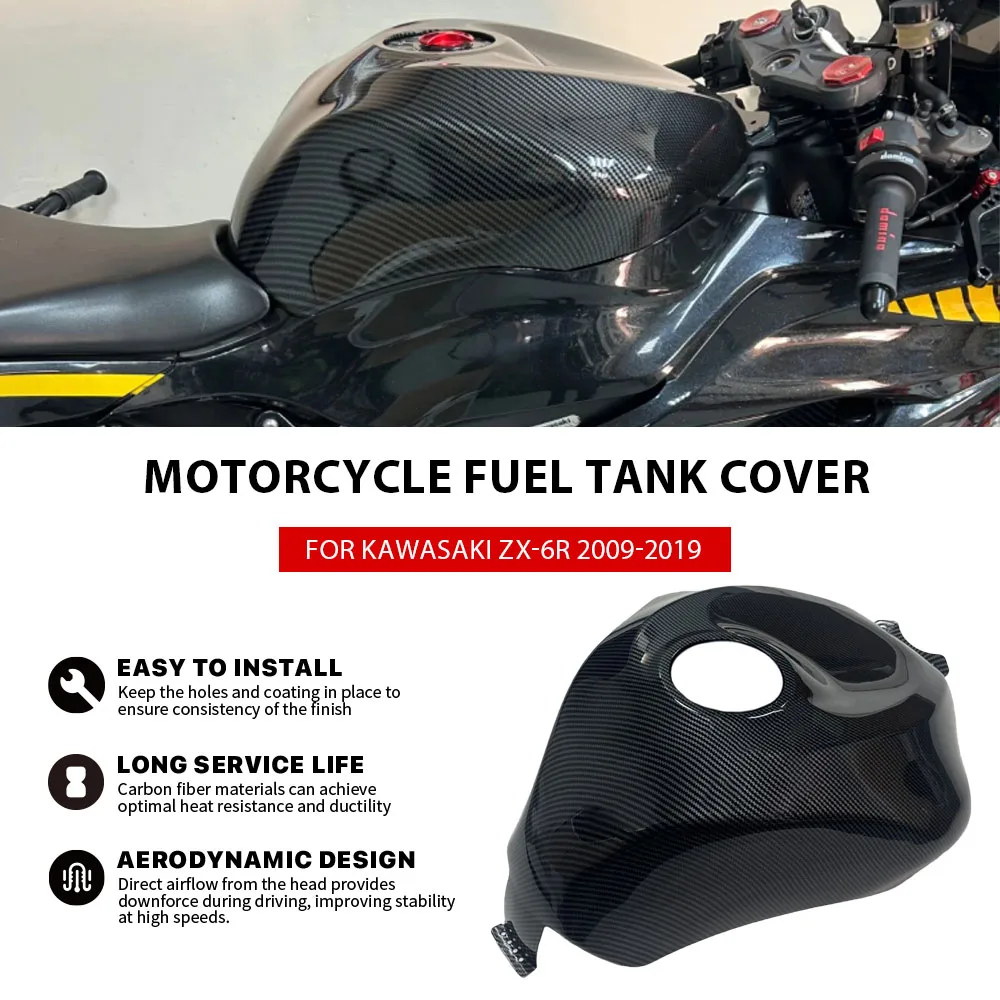 For KAWASAKI ZX-6R ZX6R ZX-636 Motorcycle Fuel Tank Cap Cover 2009-2019 Motorcycle ABS carbon Protect Tank Cover Fairing
For KAWASAKI ZX-6R ZX6R ZX-636 Motorcycle Fuel Tank Cap Cover 2009-2019 Motorcycle ABS carbon Protect Tank Cover Fairing