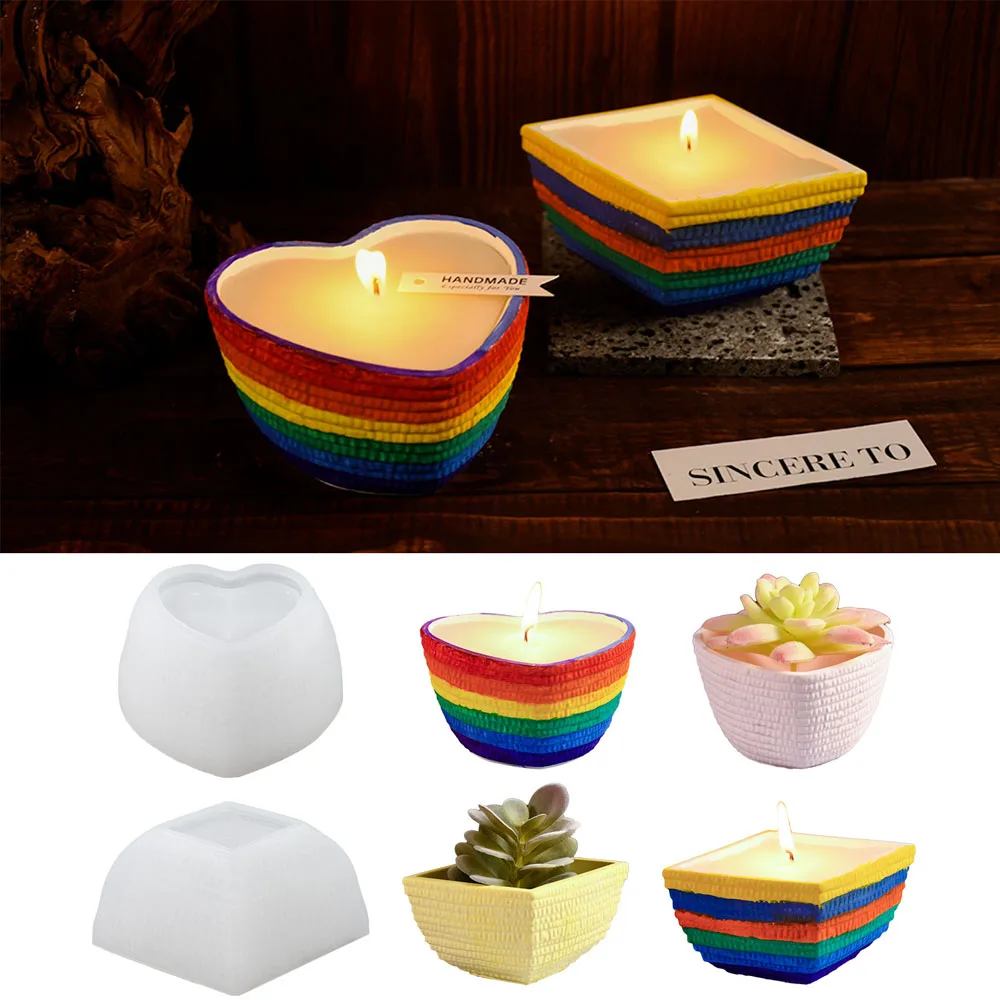 Square Candle Jar Gypsum Silicone Mold Love Candlestick Mould Diy Aromatherapy Decoration Plant Cement Flowerpot Mould
Square Candle Jar Gypsum Silicone Mold Love Candlestick Mould Diy Aromatherapy Decoration Plant Cement Flowerpot Mould
