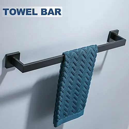 Matte Black Stainless Steel Towel Bar 23.6 Inch Single Rod Bathroom Hardware Accessory For Modern Bathrooms
Matte Black Stainless Steel Towel Bar 23.6 Inch Single Rod Bathroom Hardware Accessory For Modern Bathrooms