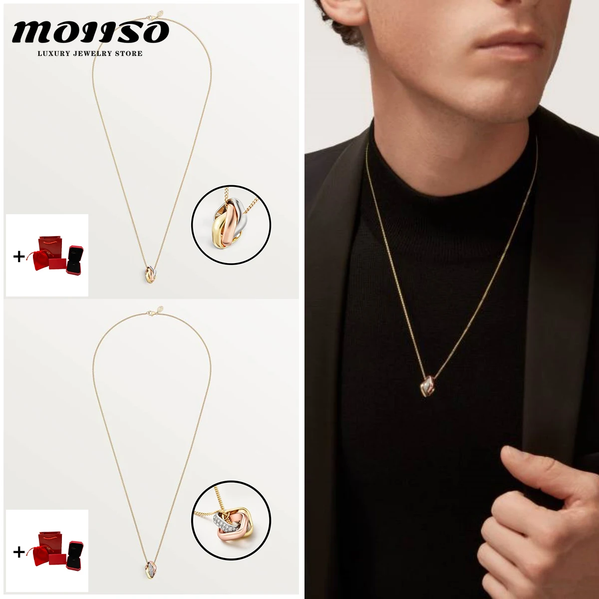 Fashionable and Elegant S925 Three Ring Cross Zircon Necklace Pendant, Essential Jewelry for Party and Workplace - Birthday Gift
Fashionable and Elegant S925 Three Ring Cross Zircon Necklace Pendant, Essential Jewelry for Party and Workplace - Birthday Gift