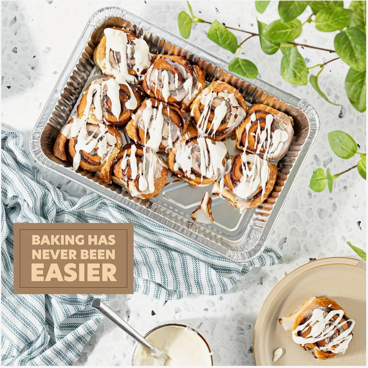 25-Pack Heavy-Duty Aluminum Baking Pans with Secure-Fit Lids – 12.5" x 10.25", 4-Lb Capacity, Oven-Safe & Leak-Resistant for Cakes, Casseroles, Meals & Meal Prep
25-Pack Heavy-Duty Aluminum Baking Pans with Secure-Fit Lids – 12.5" x 10.25", 4-Lb Capacity, Oven-Safe & Leak-Resistant for Cakes, Casseroles, Meals & Meal Prep