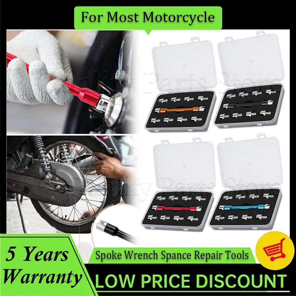 New Set Spoke Wrench Spance Repair Tool & Interchangeable Tips 5.0~6.8 For High Performance Dirt Bike ATV Scooter CNC Motorcycle
New Set Spoke Wrench Spance Repair Tool & Interchangeable Tips 5.0~6.8 For High Performance Dirt Bike ATV Scooter CNC Motorcycle