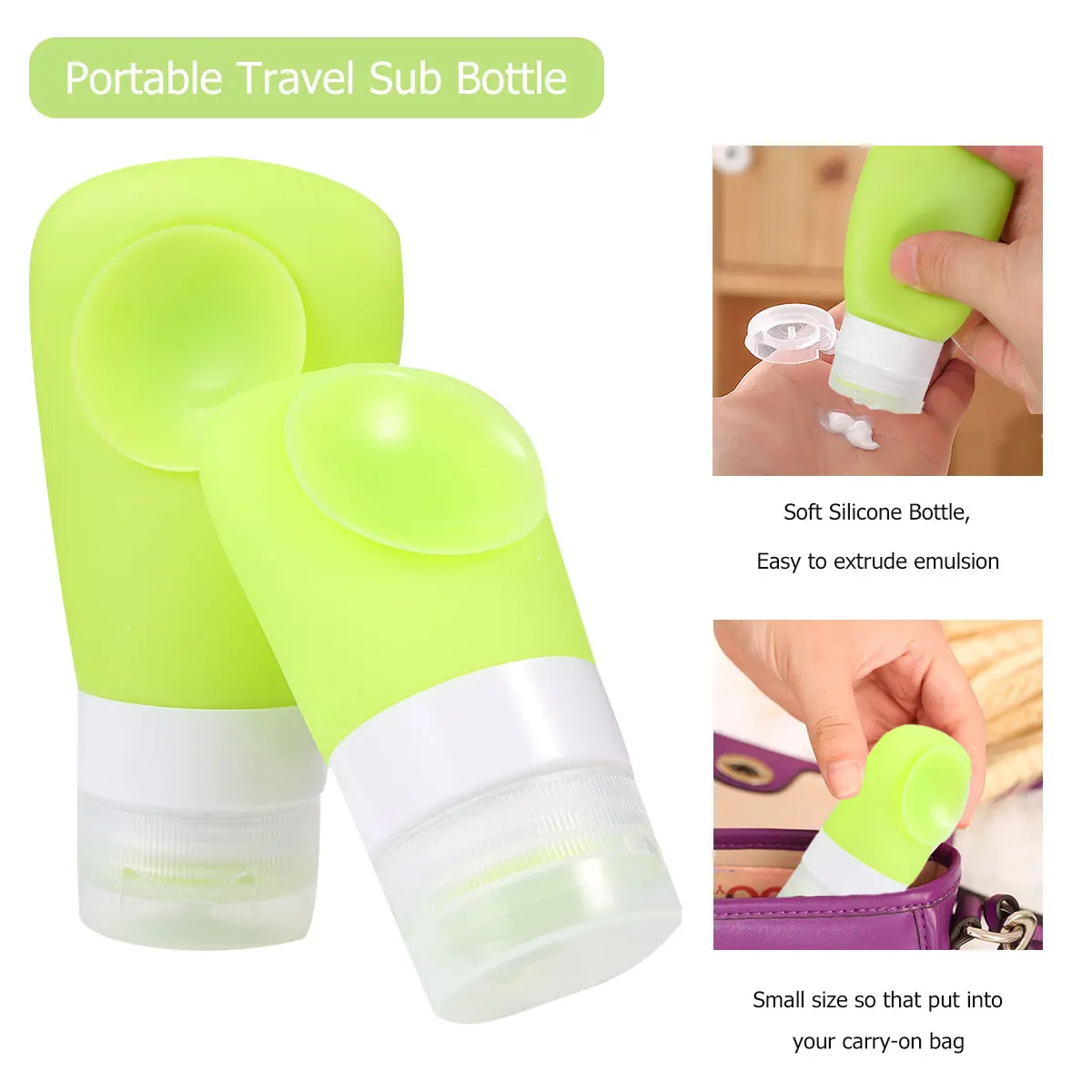 2Pcs Silicone Bottles Emulsion Sub Packaging Lotion Containers Empty Storage Travel Toiletry Shampoo Bottle
2Pcs Silicone Bottles Emulsion Sub Packaging Lotion Containers Empty Storage Travel Toiletry Shampoo Bottle