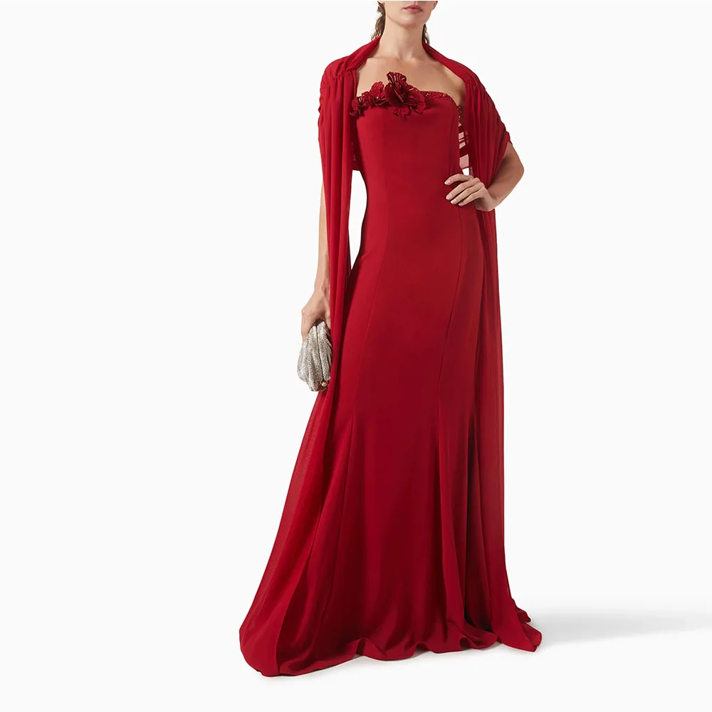 Индивидуальное вечернее платье-русалка без бретелек, без рукавов, для выпускного вечера, свадебное, для торжеств, в пол, с цветами, в стиле саудовского платья
Индивидуальное вечернее платье-русалка без бретелек, без рукавов, для выпускного вечера, свадебное, для торжеств, в пол, с цветами, в стиле саудовского платья