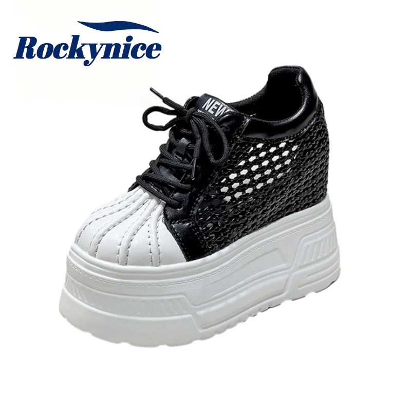 2026 New Summer Women's Leather Sneakers High Platform Lace-up Casual Shoes Hollow out 8CM Heels Walking Shoes Zapatos Mujer
2026 New Summer Women's Leather Sneakers High Platform Lace-up Casual Shoes Hollow out 8CM Heels Walking Shoes Zapatos Mujer