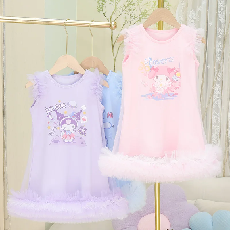 Платье-свитшот для девочек Kawaii Kuromi My Melody Cinnamoroll летнее аниме Sanrio милая детская сетчатая юбка с сердечками для девочки
Платье-свитшот для девочек Kawaii Kuromi My Melody Cinnamoroll летнее аниме Sanrio милая детская сетчатая юбка с сердечками для девочки