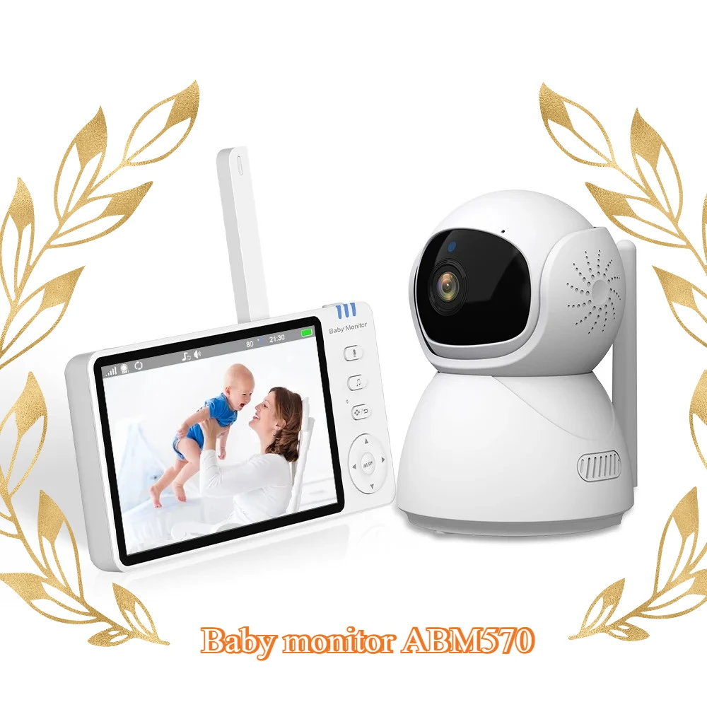 5inch Baby Monitor with Night Vision, 2-Way Audio, Temperature Sensor & 8 Built-in Lullabies, ABM570 Wireless Baby Monitor
5inch Baby Monitor with Night Vision, 2-Way Audio, Temperature Sensor & 8 Built-in Lullabies, ABM570 Wireless Baby Monitor