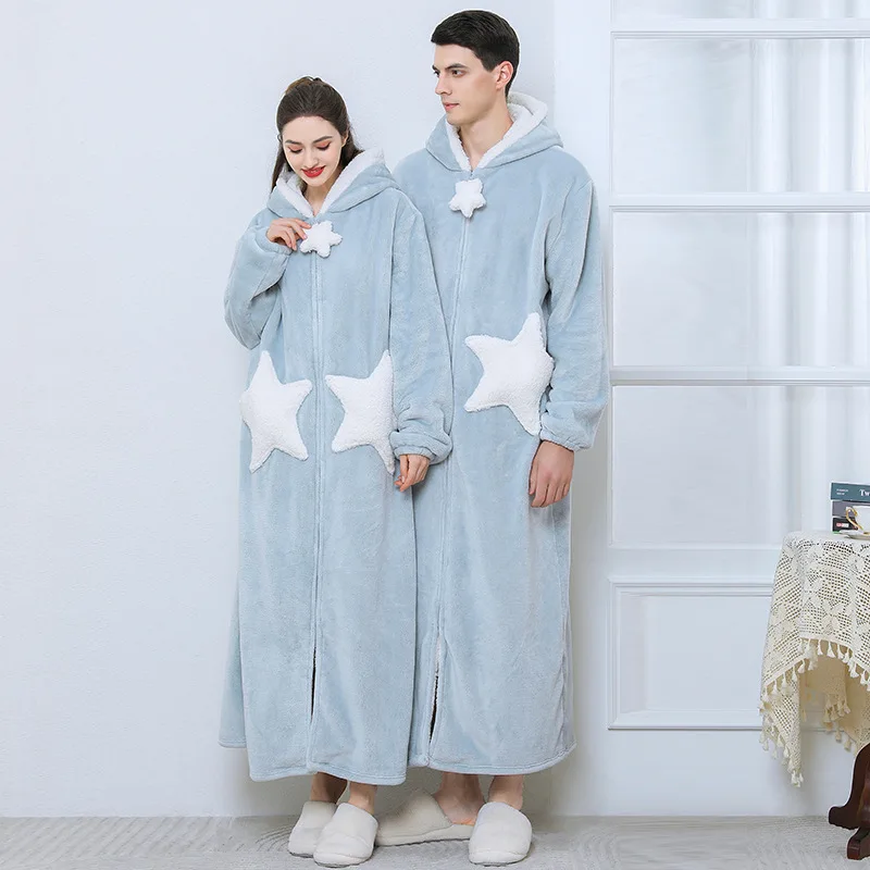 Large Size Nightgown Women's Star Nightgown Coral Fleece Thick Nightgown Autumn and Winter New Women's Long Nightgown
Large Size Nightgown Women's Star Nightgown Coral Fleece Thick Nightgown Autumn and Winter New Women's Long Nightgown