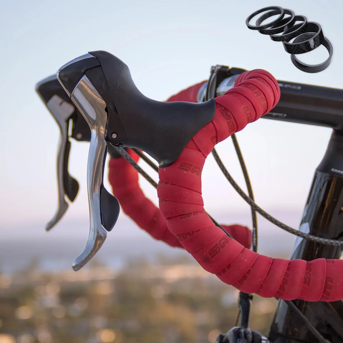 5pcs 1 Set Of Carbon Fiber Headset Fork Spacers Bike Handlebar Adjustable Washer 3 Thickness Options Durable Long Service Life
5pcs 1 Set Of Carbon Fiber Headset Fork Spacers Bike Handlebar Adjustable Washer 3 Thickness Options Durable Long Service Life