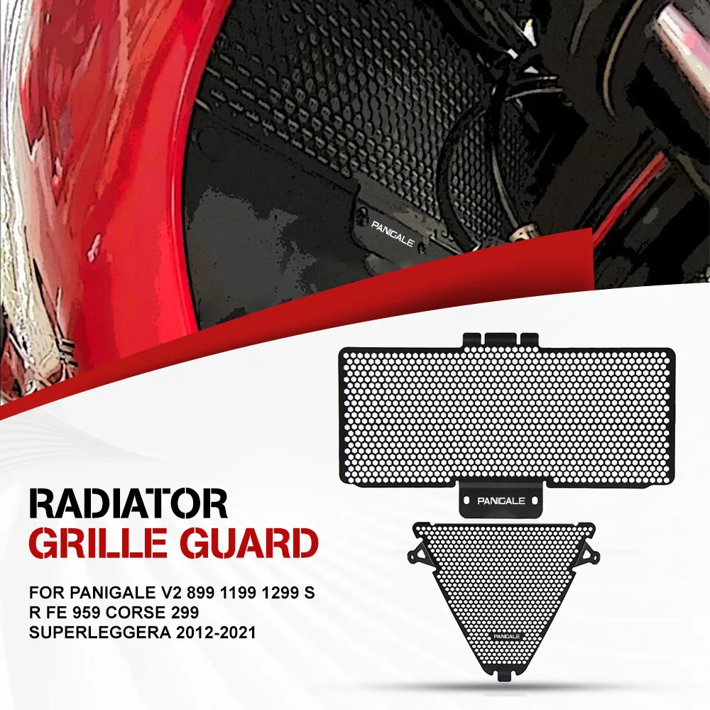FOR Ducati Panigale V2 899 1199 1299 S R FE 959 Corse 299 Superleggera 2012-2021 Radiator Guard Protector Grill Protective Cover
FOR Ducati Panigale V2 899 1199 1299 S R FE 959 Corse 299 Superleggera 2012-2021 Radiator Guard Protector Grill Protective Cover
