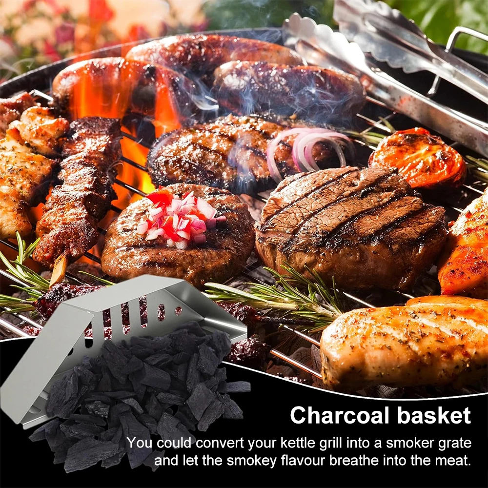 D2 1-2Pcs Charcoal Basket Steel Char Holder 15 Inches Long Grill Basket Charcoal Fuel Holder Charcoal Container for Camping BBQ
D2 1-2Pcs Charcoal Basket Steel Char Holder 15 Inches Long Grill Basket Charcoal Fuel Holder Charcoal Container for Camping BBQ