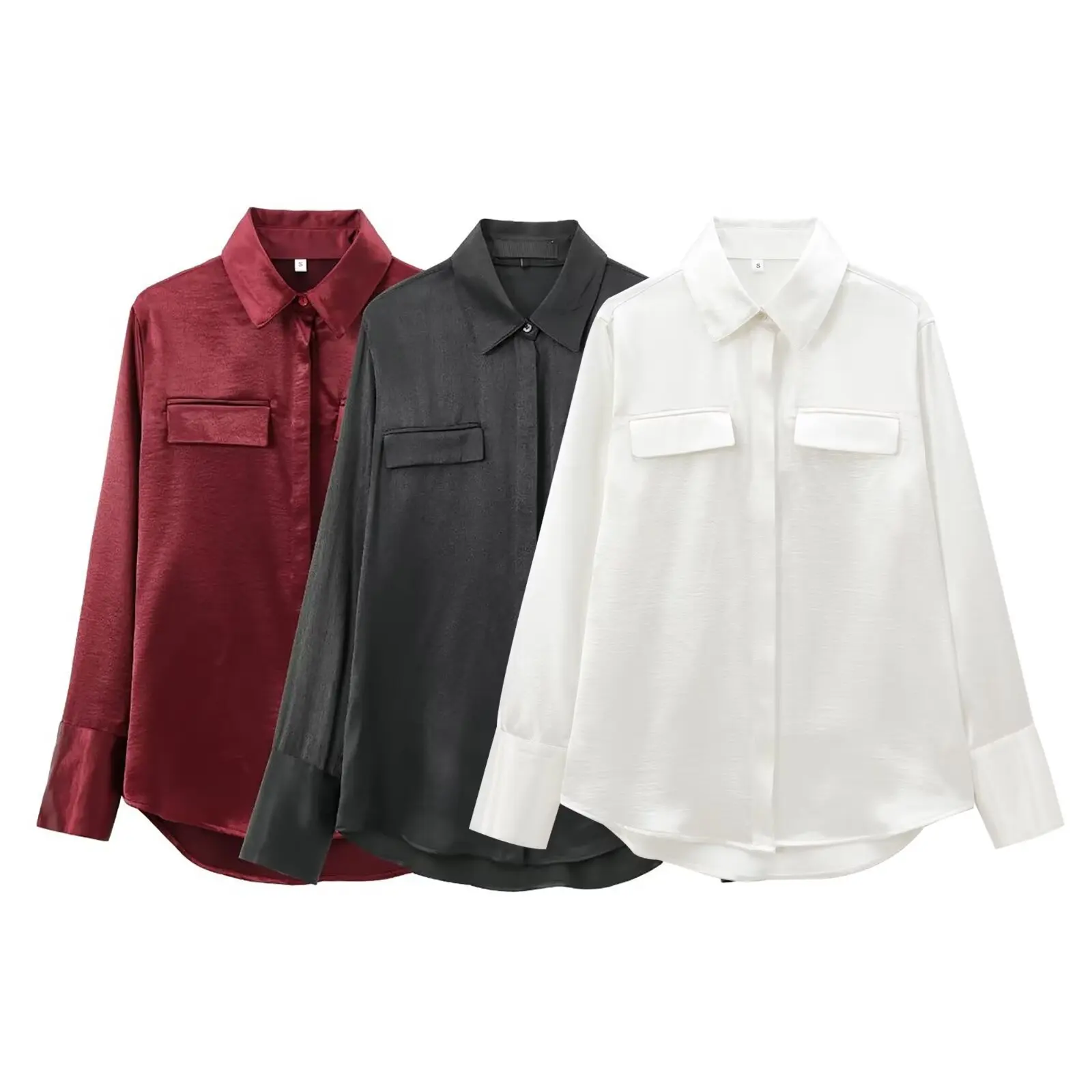 Rindu TRAF 2025 Women's Pocket Decorated Silk Satin Textured Shirt Glossy Top Shirts & Blouses Clothes Clothing Long Sleeve
Rindu TRAF 2025 Women's Pocket Decorated Silk Satin Textured Shirt Glossy Top Shirts & Blouses Clothes Clothing Long Sleeve