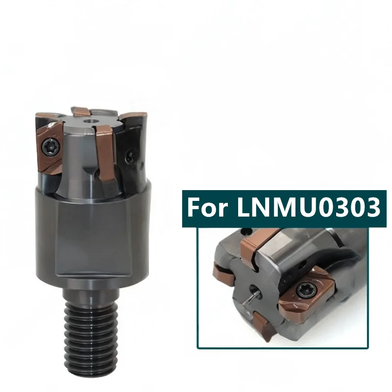 EXN03R LNMU0303 LNMU0303ZER Series Insert Fast Feed Threaded Head Milling Cutter
EXN03R LNMU0303 LNMU0303ZER Series Insert Fast Feed Threaded Head Milling Cutter