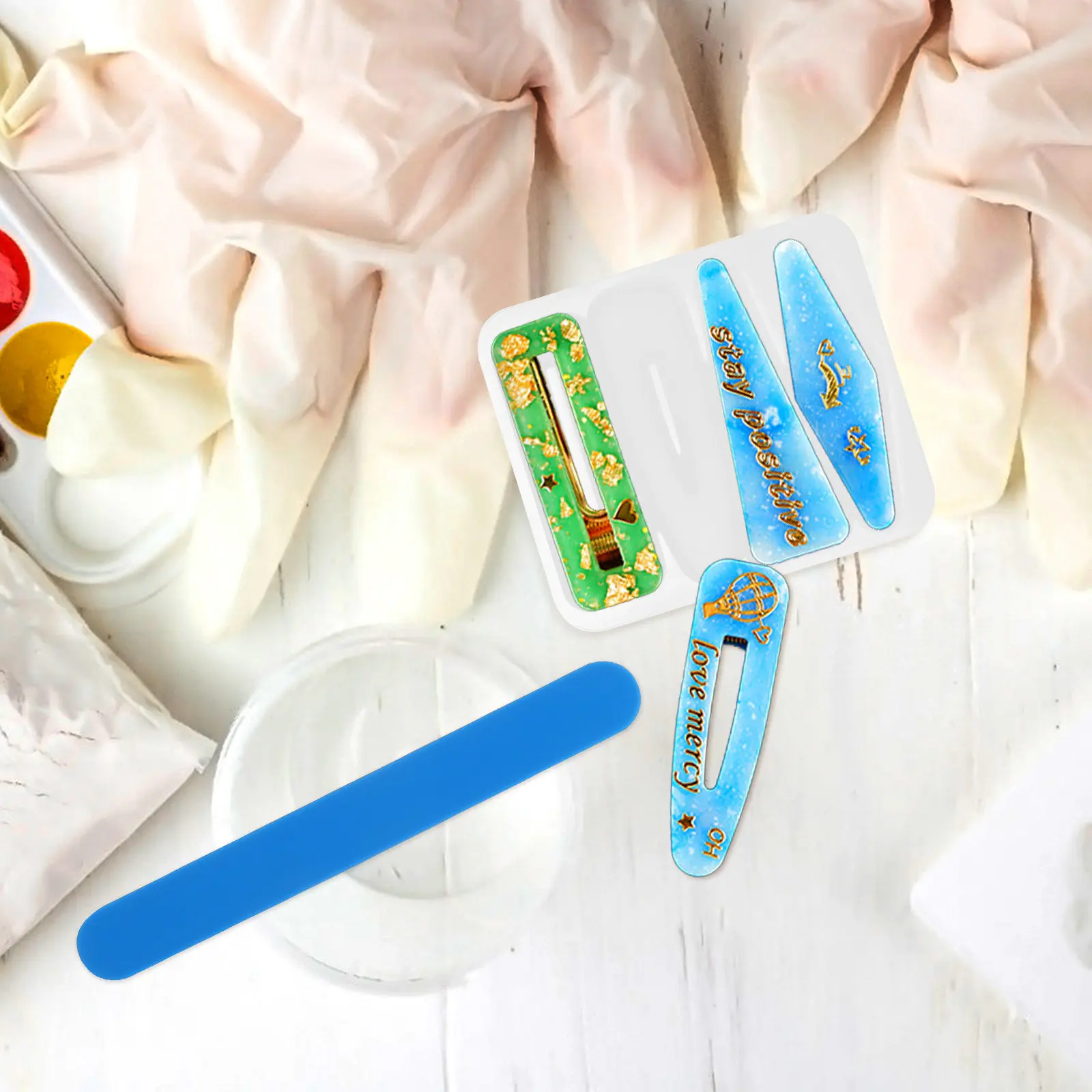 2Pcs Silicone Hairpin Molds for Epoxy Resin DIY Craft Making Smooth Easy Demold Reusable Resin Hair Clip Mold Hairpin Casting
2Pcs Silicone Hairpin Molds for Epoxy Resin DIY Craft Making Smooth Easy Demold Reusable Resin Hair Clip Mold Hairpin Casting