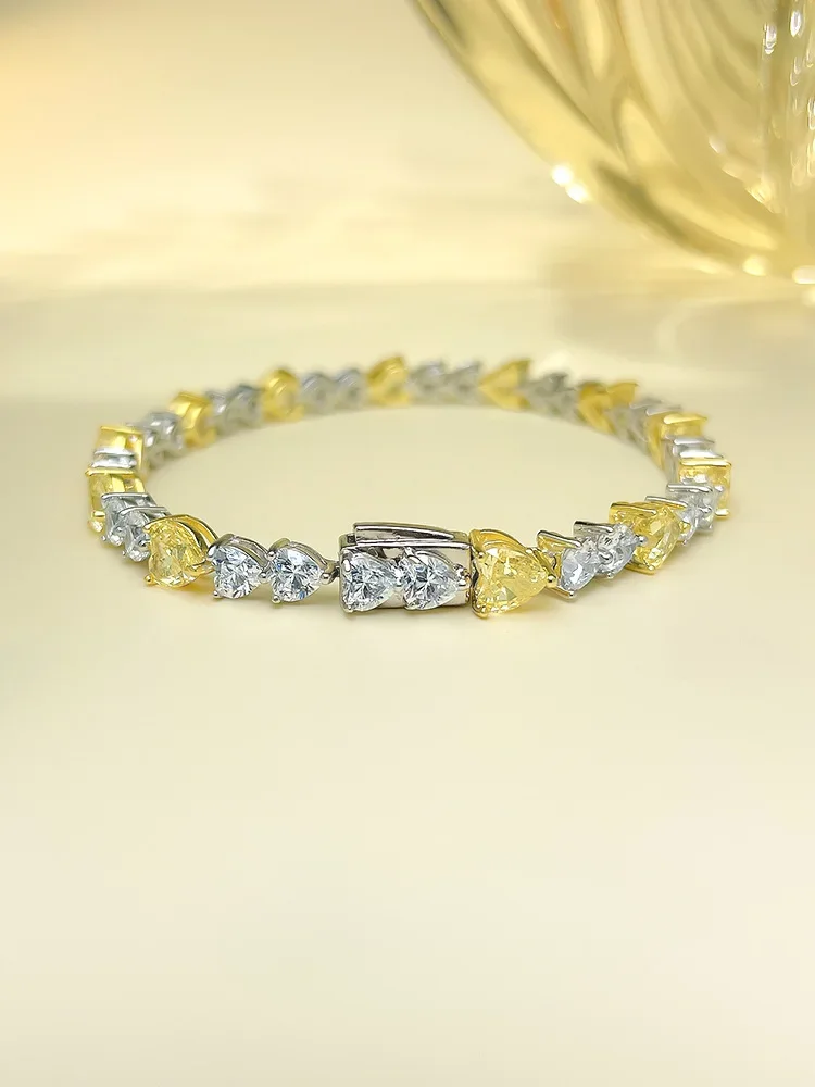 Desire Versatile Love Yellow Diamond Bracelet 925 Silver Tone Simple Commuting Daily Birthday Gift Small Design
Desire Versatile Love Yellow Diamond Bracelet 925 Silver Tone Simple Commuting Daily Birthday Gift Small Design