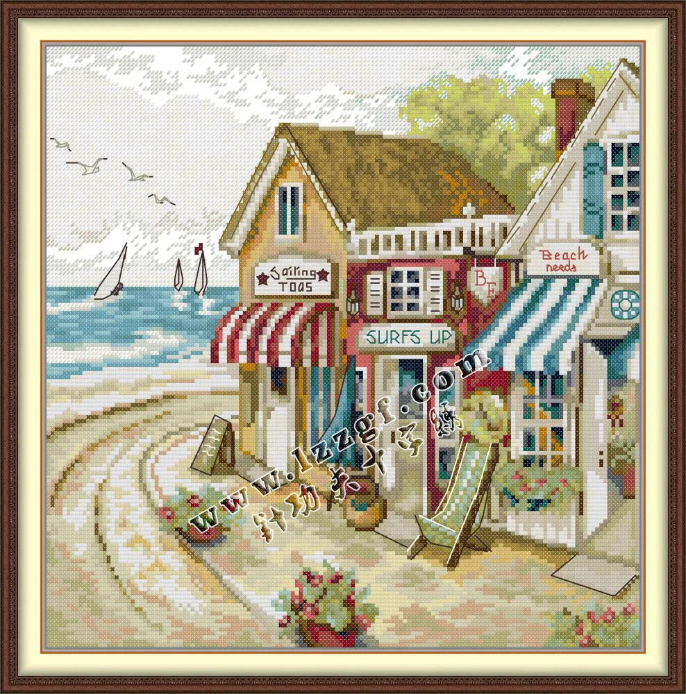 Cross-embroidered picture of living room and bedroom in seaside shop, 11CT/14CT hand embroidered
Cross-embroidered picture of living room and bedroom in seaside shop, 11CT/14CT hand embroidered