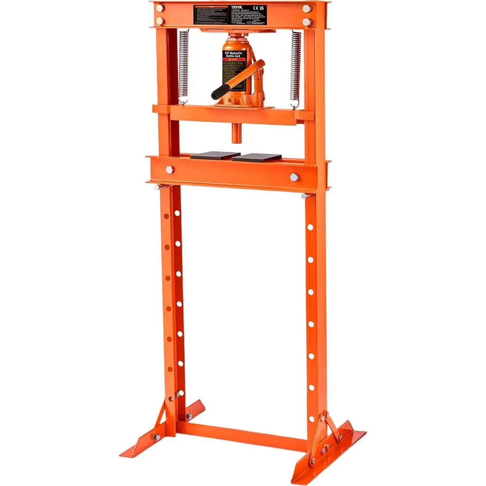 Hydraulic Shop Pr, 12 Ton/26000lbs, H-e, 4-Hold Adjustable Height, with Movable Plates, or Garage or Proional Users, Orange
Hydraulic Shop Pr, 12 Ton/26000lbs, H-e, 4-Hold Adjustable Height, with Movable Plates, or Garage or Proional Users, Orange