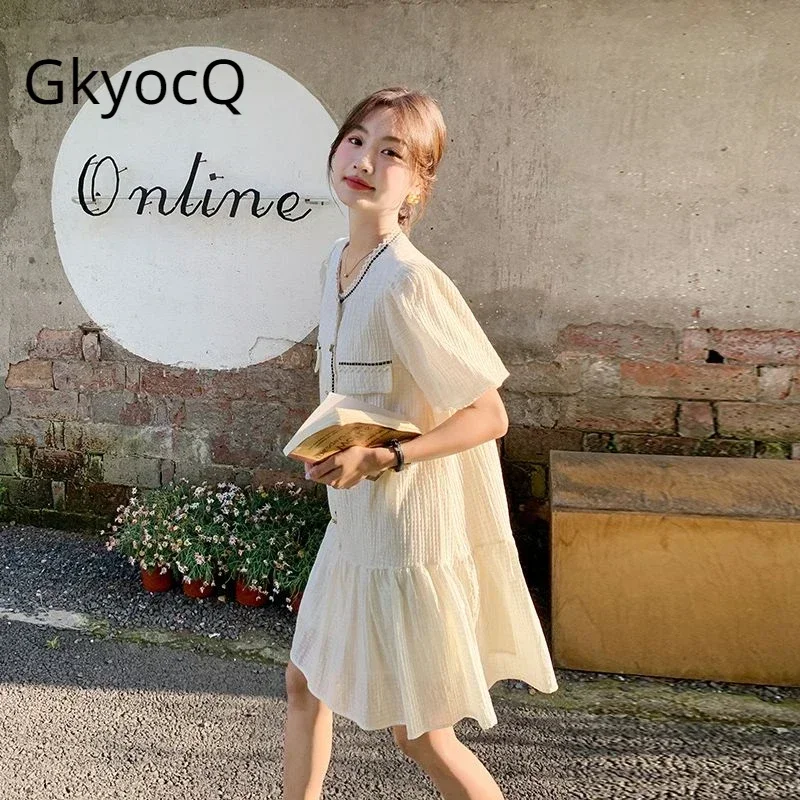 Women Dresses Solid French White Small Fragrance Dress Crew Neck Women's Summer 2023 New Thin Ruffled Skirt Female Clothing
Women Dresses Solid French White Small Fragrance Dress Crew Neck Women's Summer 2023 New Thin Ruffled Skirt Female Clothing