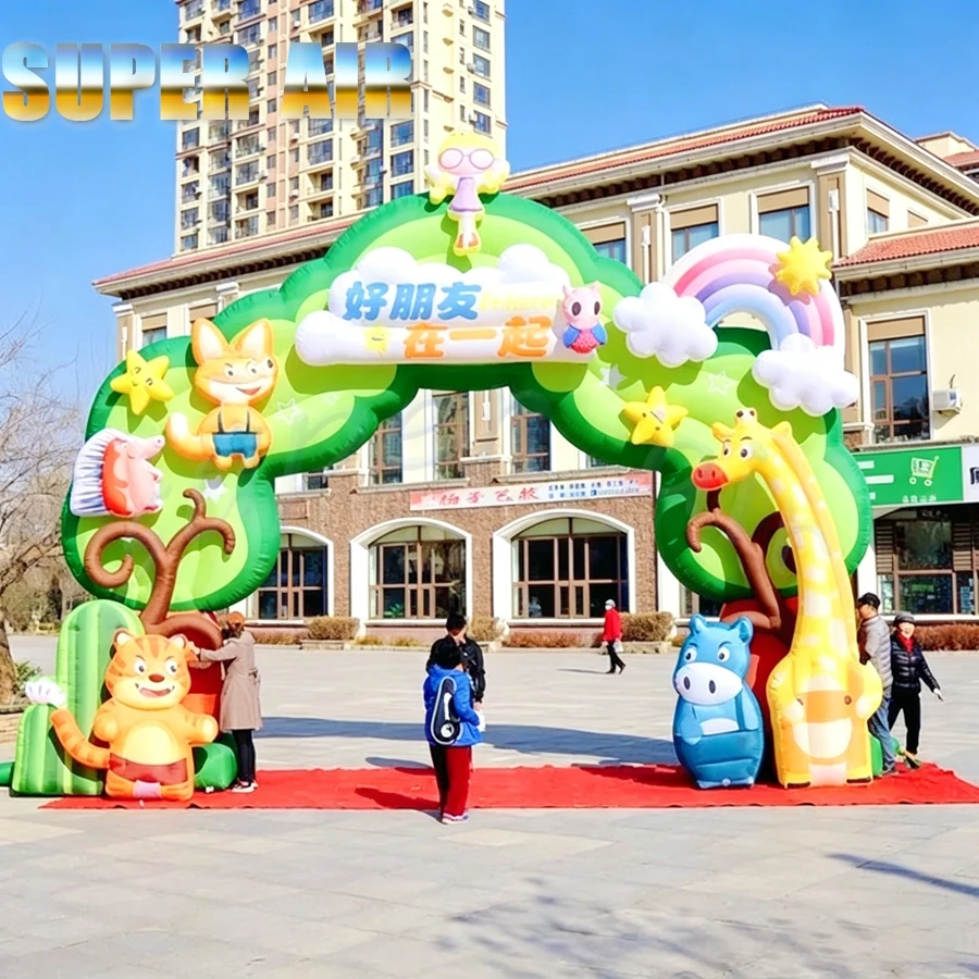 Cartoon Animal Inflatable Arch, Giant Green Inflatable Entrance for Kids Party & School Events
Cartoon Animal Inflatable Arch, Giant Green Inflatable Entrance for Kids Party & School Events