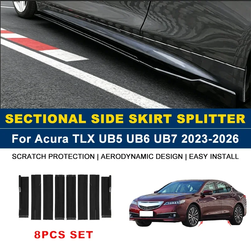 2.2m Sectional Side Skirt Extension Lips Side Spoiler, Car Exterior Modified Upgrade Kit For Acura TLX UB5 UB6 UB7 2023-2026
2.2m Sectional Side Skirt Extension Lips Side Spoiler, Car Exterior Modified Upgrade Kit For Acura TLX UB5 UB6 UB7 2023-2026