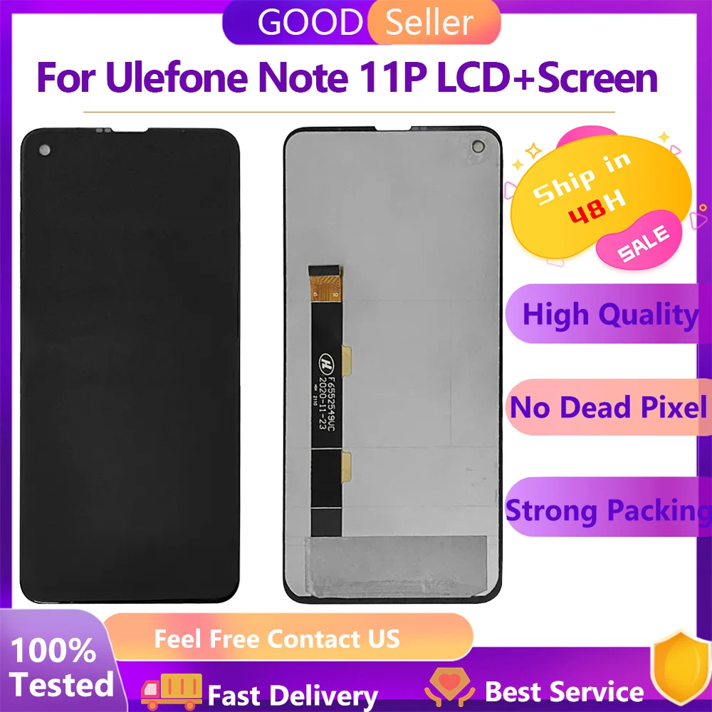 6.55" Original For Ulefone Note 11P LCD Display + Touch Screen Assembly Replacement For Ulefone Note11P Full LCD Screen Repa
6.55" Original For Ulefone Note 11P LCD Display + Touch Screen Assembly Replacement For Ulefone Note11P Full LCD Screen Repa