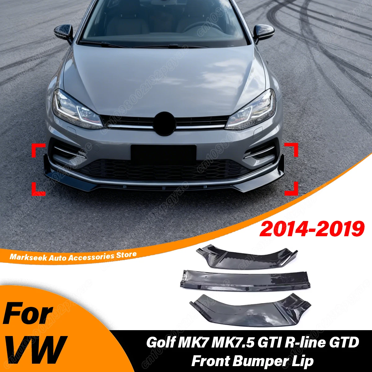 For Volkswagen Golf MK7 MK7.5 GTI R-line GTD 2014 2015 2016 2017 2018 2019 Automotive Front Bumper Spoiler Lip Splitter Body Kit
For Volkswagen Golf MK7 MK7.5 GTI R-line GTD 2014 2015 2016 2017 2018 2019 Automotive Front Bumper Spoiler Lip Splitter Body Kit