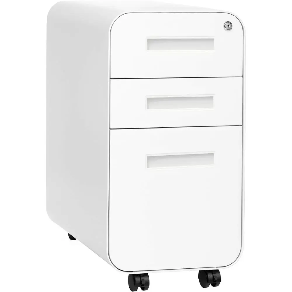 Mobile Under Desk Metal Filing Cabinet with Lock, Legal/Letter Size, Wheels and Stationary Set, Pre-Assembled, White
Mobile Under Desk Metal Filing Cabinet with Lock, Legal/Letter Size, Wheels and Stationary Set, Pre-Assembled, White