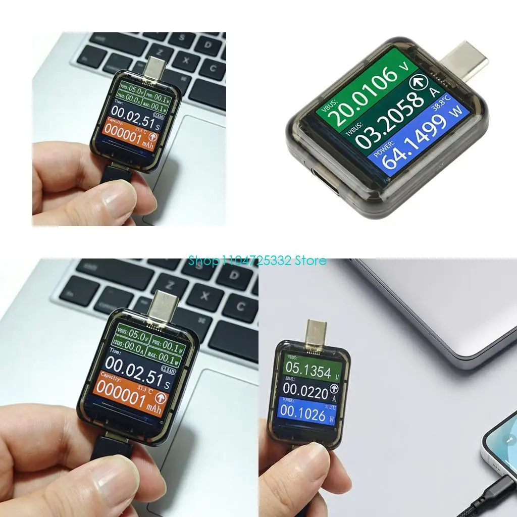 P5EA Type C Voltages Current Tester with Color Digital Display USB C Power Meter
P5EA Type C Voltages Current Tester with Color Digital Display USB C Power Meter