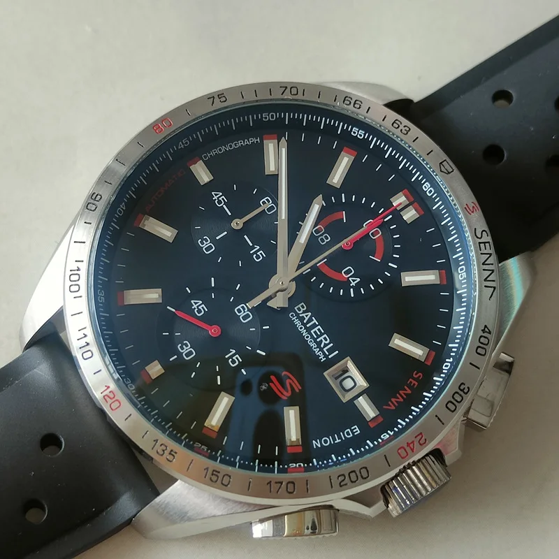 High Quality 47mm Quartz Men Watch Breathable Hole Blue Rubber Strap Japanese Chronograph Movement Man Luminous Wristwatch
High Quality 47mm Quartz Men Watch Breathable Hole Blue Rubber Strap Japanese Chronograph Movement Man Luminous Wristwatch