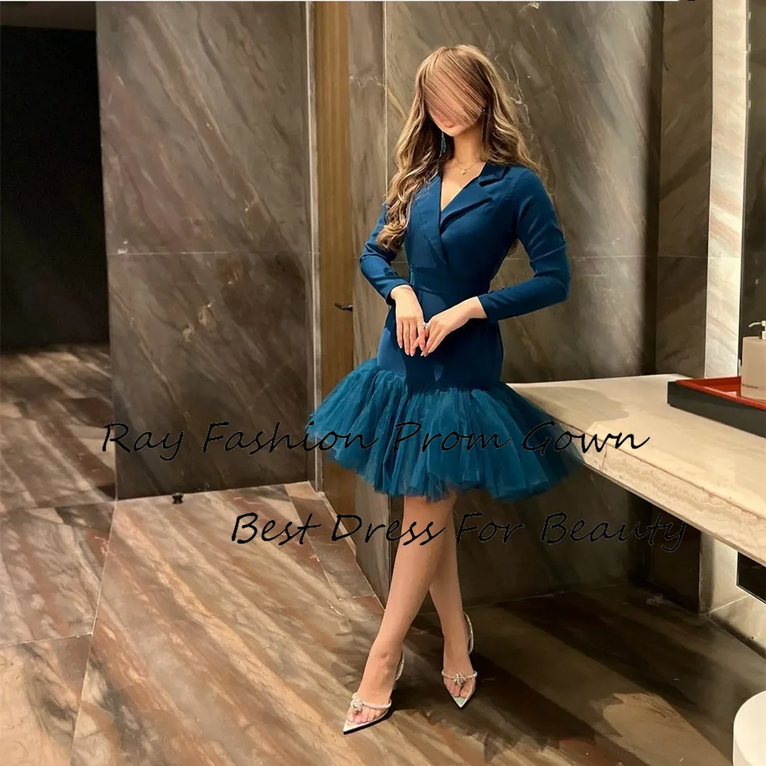 Elegant Short Mermaid Prom Dress V-Neck With Long Sleeve حزب اللباس Knee Length Zipper Formal Party Dress فستان حفلة موسيقية
Elegant Short Mermaid Prom Dress V-Neck With Long Sleeve حزب اللباس Knee Length Zipper Formal Party Dress فستان حفلة موسيقية