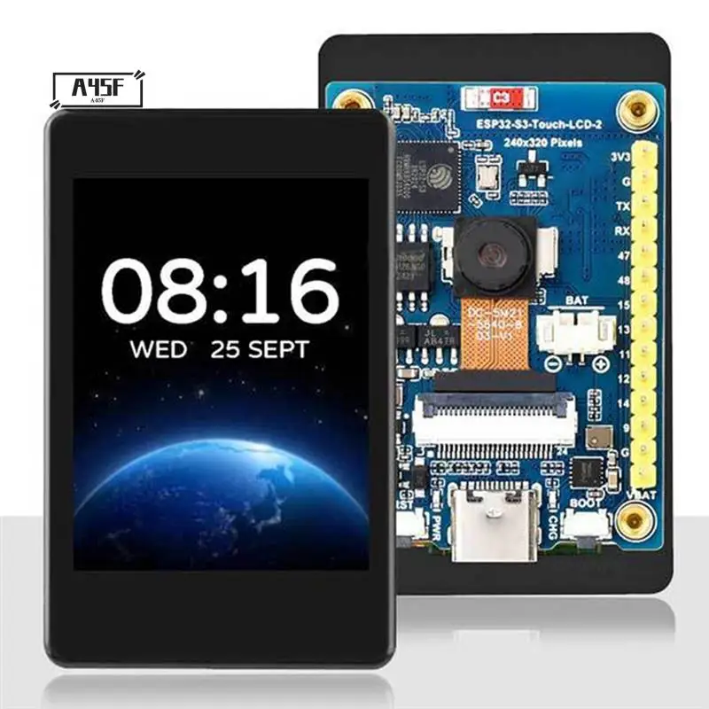 A45F-ESP32 S3 LCD Camera Development Board With 2-Inch Display OV5640-5MP Camera QMI8658 Sensor For Arduino
A45F-ESP32 S3 LCD Camera Development Board With 2-Inch Display OV5640-5MP Camera QMI8658 Sensor For Arduino
