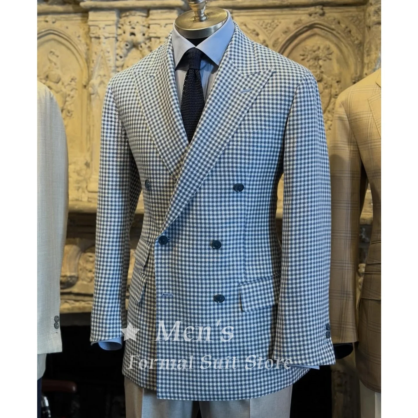 Suit 2 Piece Double Breasted Peak Lapel Blazer And Trousers For Old Money Summer Fashion Wedding Outfits Sport Coat Customized
Suit 2 Piece Double Breasted Peak Lapel Blazer And Trousers For Old Money Summer Fashion Wedding Outfits Sport Coat Customized