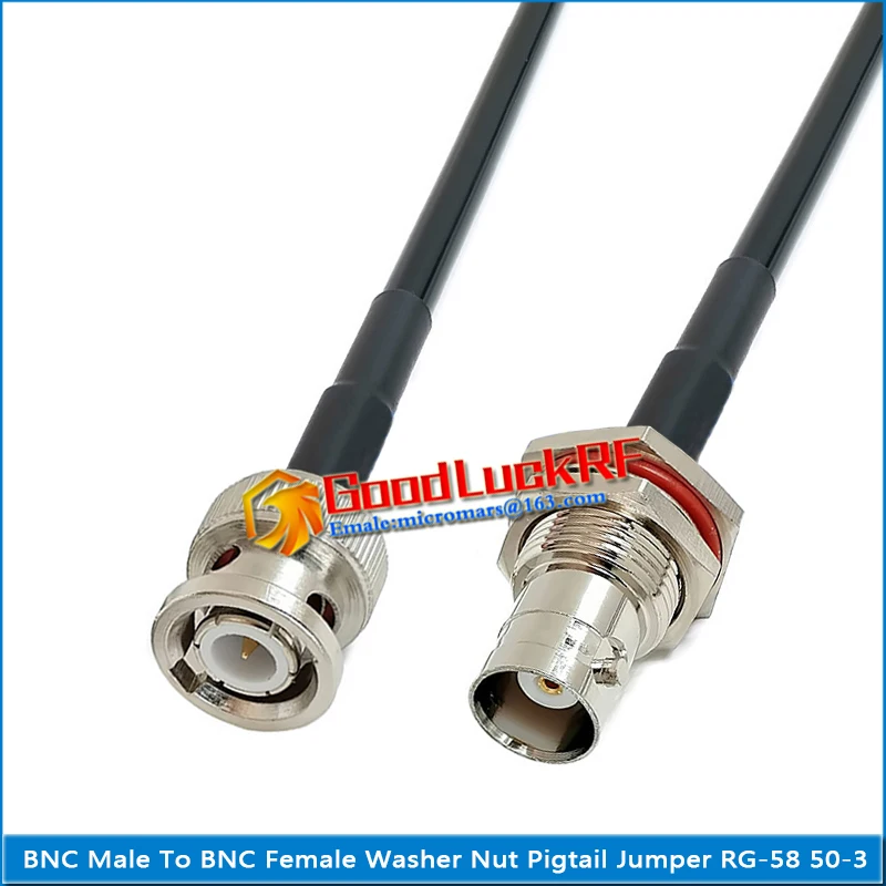 Q9 BNC Male To BNC Female O-ring Bulkhead Panel Mount Nut Connector Pigtail Jumper RG-58 RG58 3D-FB Extend cable 50 Ohm low loss
Q9 BNC Male To BNC Female O-ring Bulkhead Panel Mount Nut Connector Pigtail Jumper RG-58 RG58 3D-FB Extend cable 50 Ohm low loss