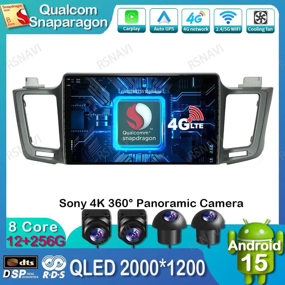 Android 15 Car Radio For Toyota RAV4 4 XA40 5 XA50 2012 - 2018 GPS DVD DSP QLED BT 5G WIFI Qualcomm Stereo Autoradio Head Unit
Android 15 Car Radio For Toyota RAV4 4 XA40 5 XA50 2012 - 2018 GPS DVD DSP QLED BT 5G WIFI Qualcomm Stereo Autoradio Head Unit