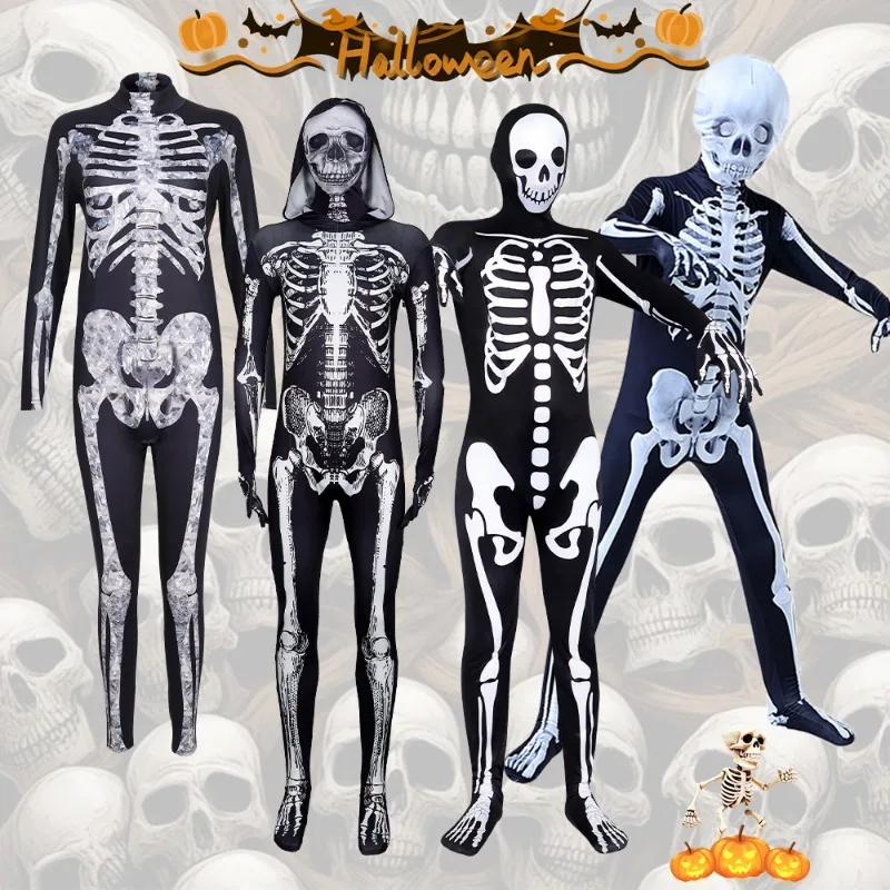 Halloween cosplay skeleton skeleton onesie tights human zombie reaper stage performance suit
Halloween cosplay skeleton skeleton onesie tights human zombie reaper stage performance suit