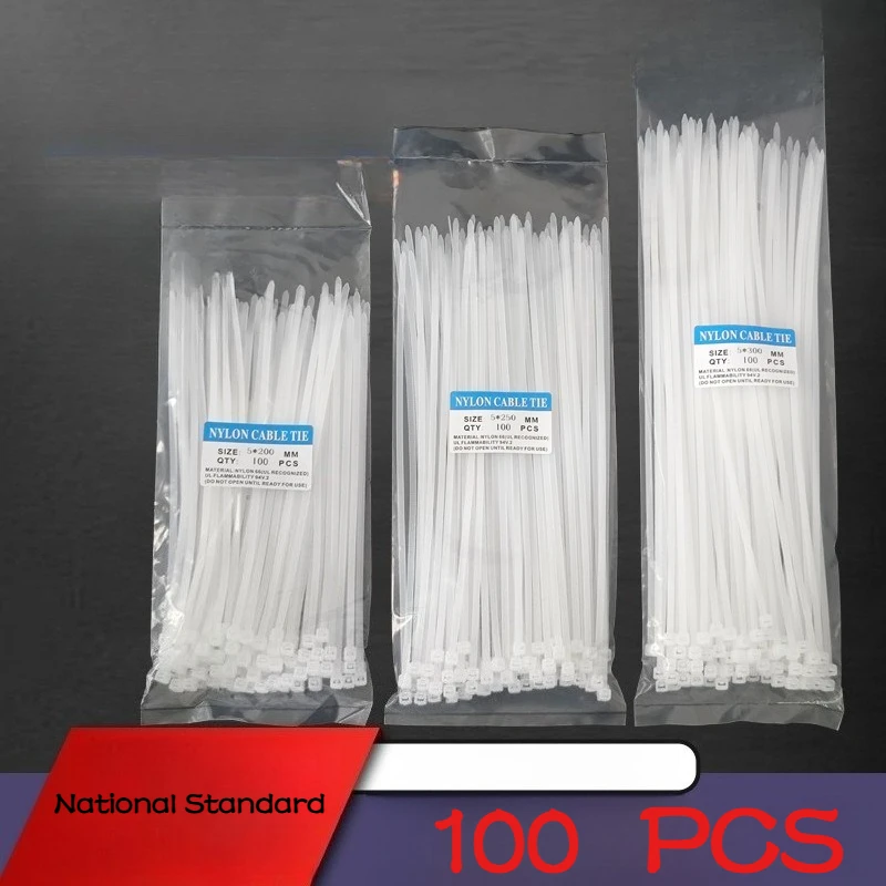 100PCS Nylon Cable Tie Self Locking White Plastic Binding Strap Express Packaging Band
100PCS Nylon Cable Tie Self Locking White Plastic Binding Strap Express Packaging Band