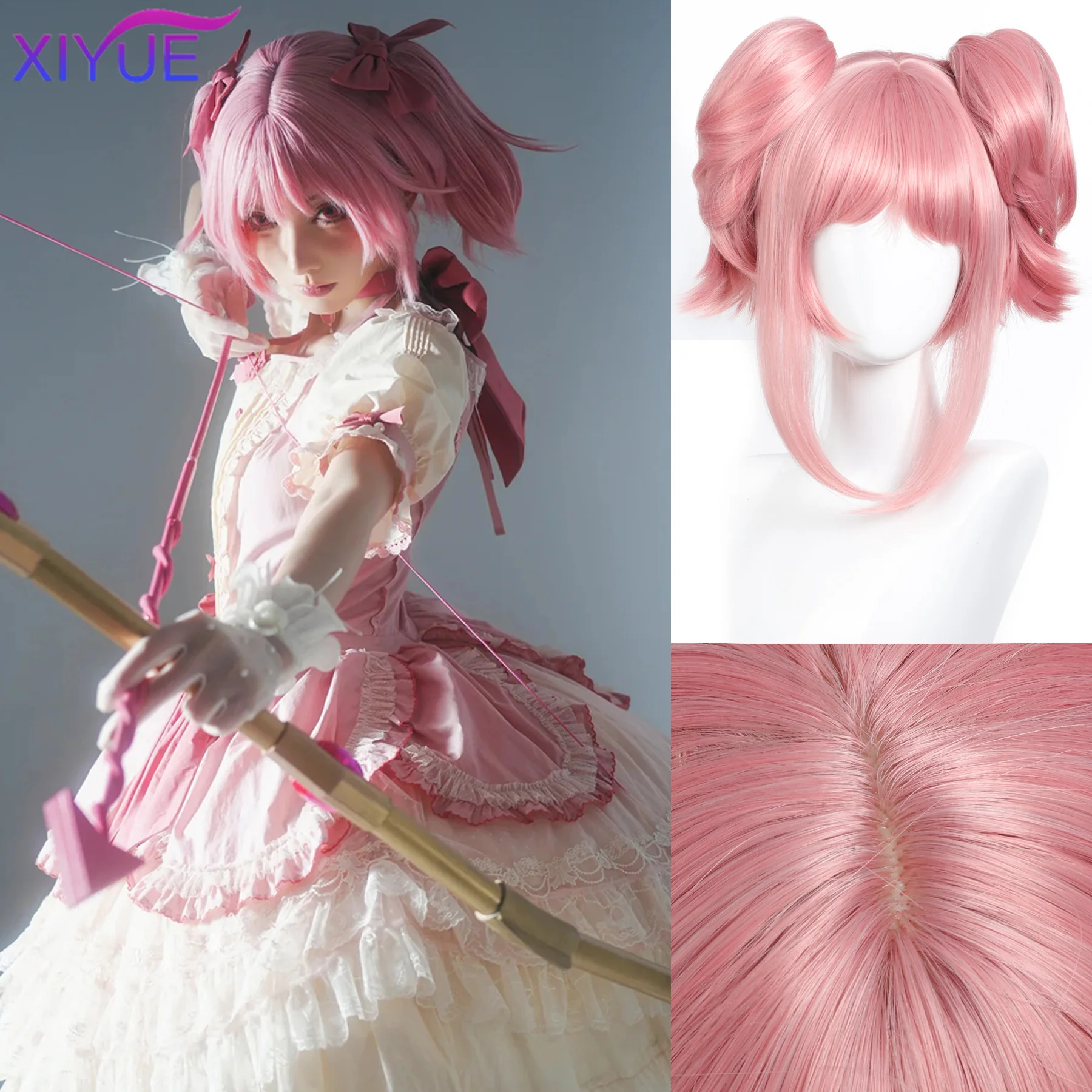 XIYUE Puella Magi Madoka Magica Kaname Косплей Парик Розовый Pendek 2 Klip Ekor Kuda Sintetis Tahan Panas Hairpin Wig Синтетический
XIYUE Puella Magi Madoka Magica Kaname Косплей Парик Розовый Pendek 2 Klip Ekor Kuda Sintetis Tahan Panas Hairpin Wig Синтетический