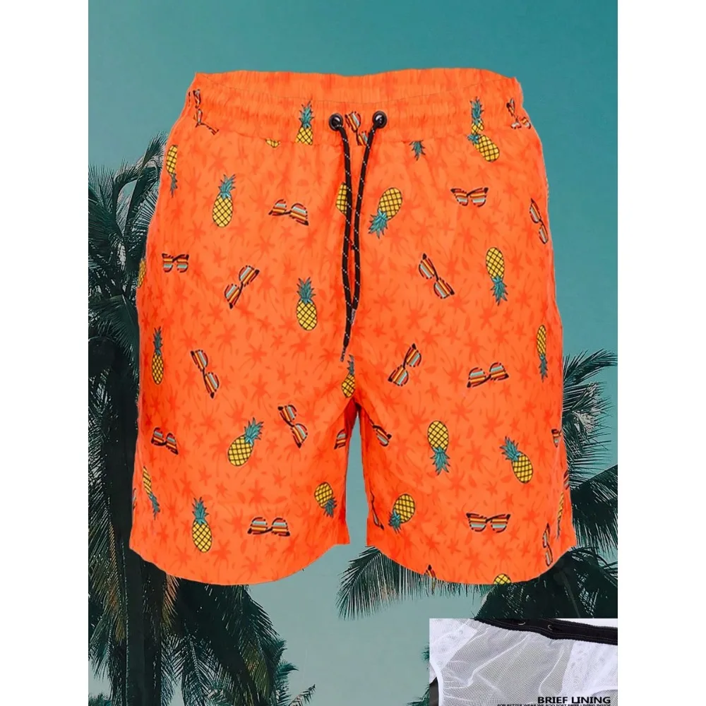 Mens Funky Pineapple Shade Print Shorts Swim Trunks Mesh Lining Beach Swim Vacation Tropical
Mens Funky Pineapple Shade Print Shorts Swim Trunks Mesh Lining Beach Swim Vacation Tropical