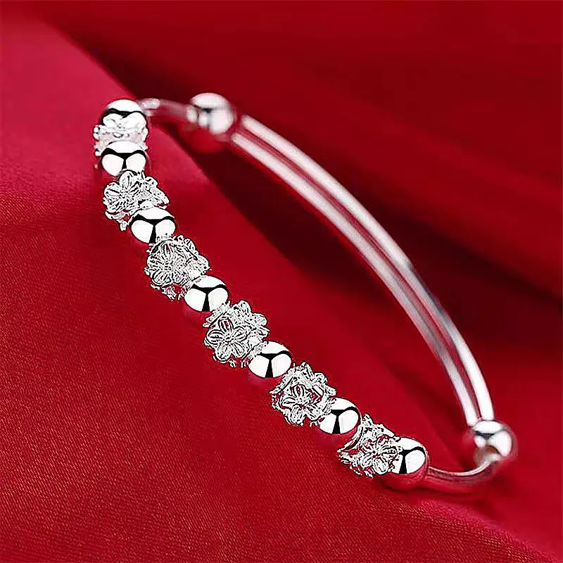 925 Sterling Silver Round Beads Bracelets For Women Luxury Original Adjustable Flower Shape Ball Bracelets Party Fine Jewelry
925 Sterling Silver Round Beads Bracelets For Women Luxury Original Adjustable Flower Shape Ball Bracelets Party Fine Jewelry