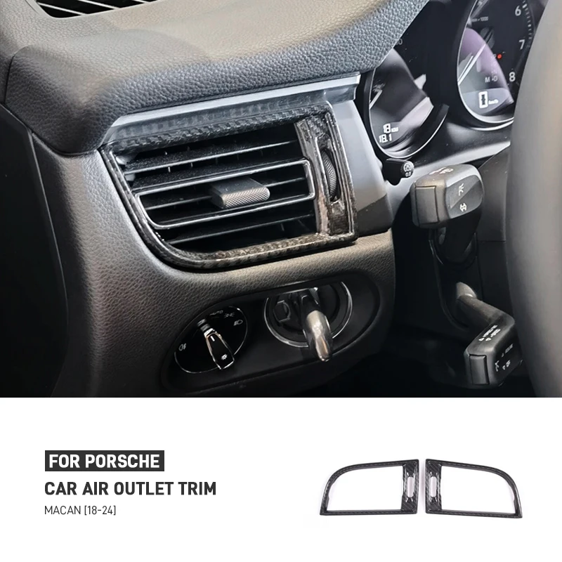 For Porsche MACAN 2018-2024 Real Dry Hard Carbon Fiber Car Dashboard Front Side AC Vent Outlet Panel Frame Trim Decoration Cover
For Porsche MACAN 2018-2024 Real Dry Hard Carbon Fiber Car Dashboard Front Side AC Vent Outlet Panel Frame Trim Decoration Cover
