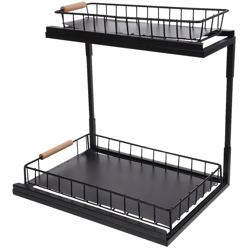 2-Tier Pull-Out Kitchen Cabinet Organizer L-Shaped Under Sink Storage Rack Sliding Drawer for Spices
2-Tier Pull-Out Kitchen Cabinet Organizer L-Shaped Under Sink Storage Rack Sliding Drawer for Spices