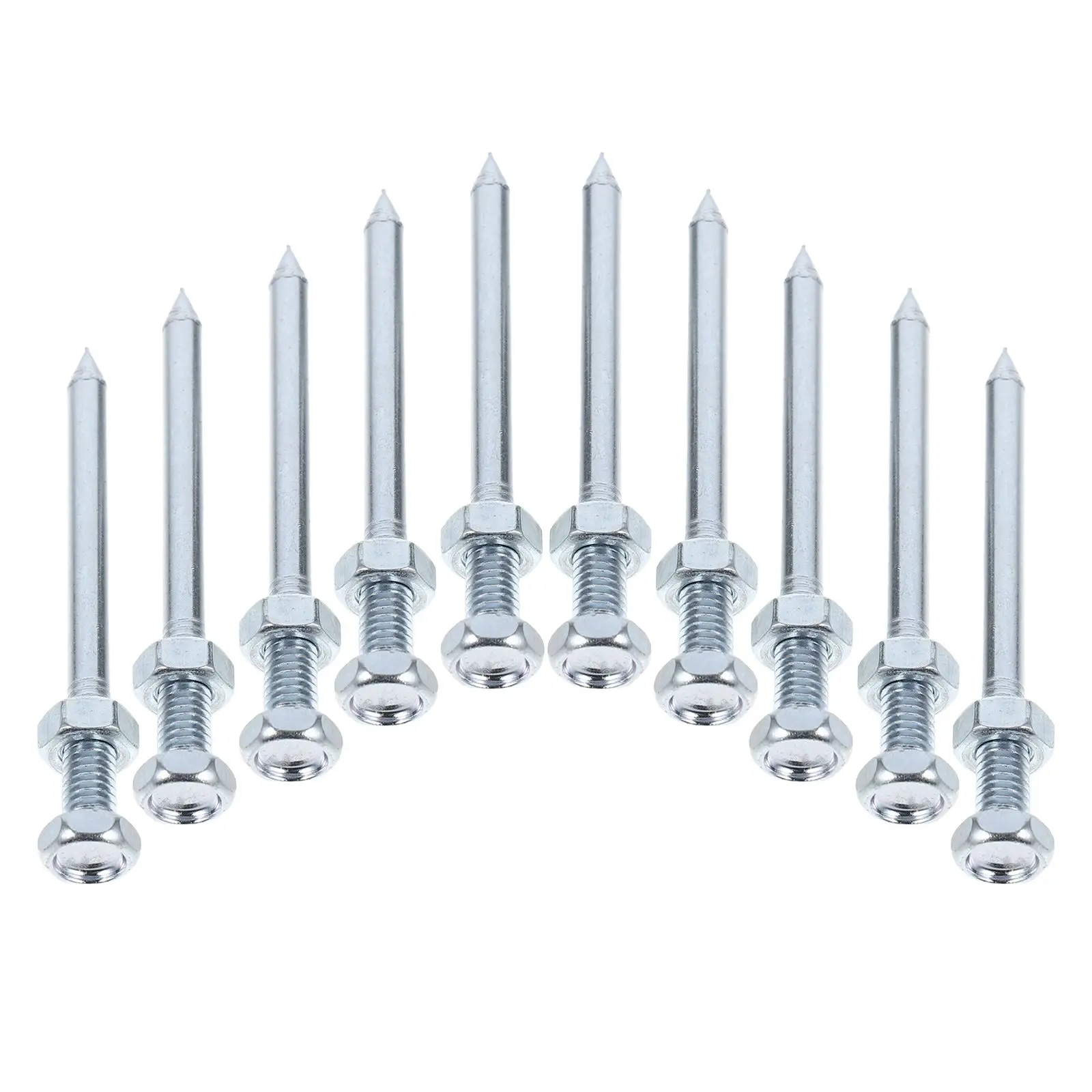 10pcs Lawn Aerator Shoes Spikes Heavy Duty Silver Replacement Pegs for Soil Aeration Grass Growth Gardening Metal
10pcs Lawn Aerator Shoes Spikes Heavy Duty Silver Replacement Pegs for Soil Aeration Grass Growth Gardening Metal