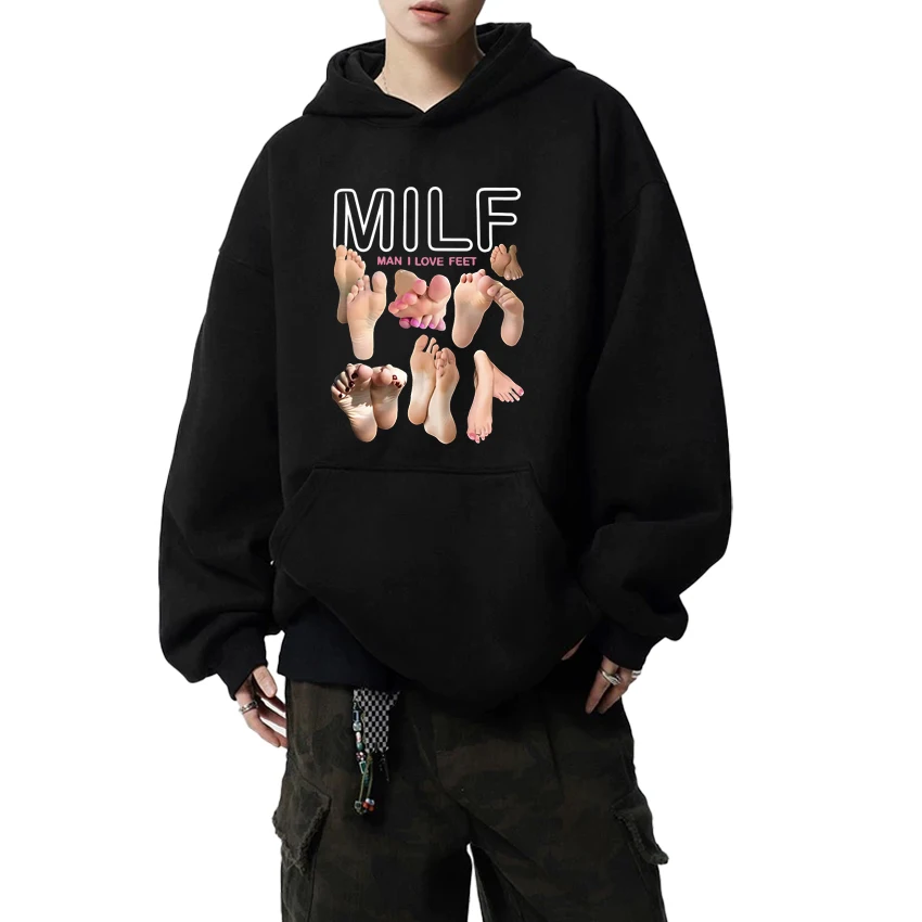 MILF Man I Love Feet 2025 Funny Graphic Street Hip Hop Fleece Casual Hoodie Men Women Sweatshirt Autumn Winter Unisex Pullover
MILF Man I Love Feet 2025 Funny Graphic Street Hip Hop Fleece Casual Hoodie Men Women Sweatshirt Autumn Winter Unisex Pullover