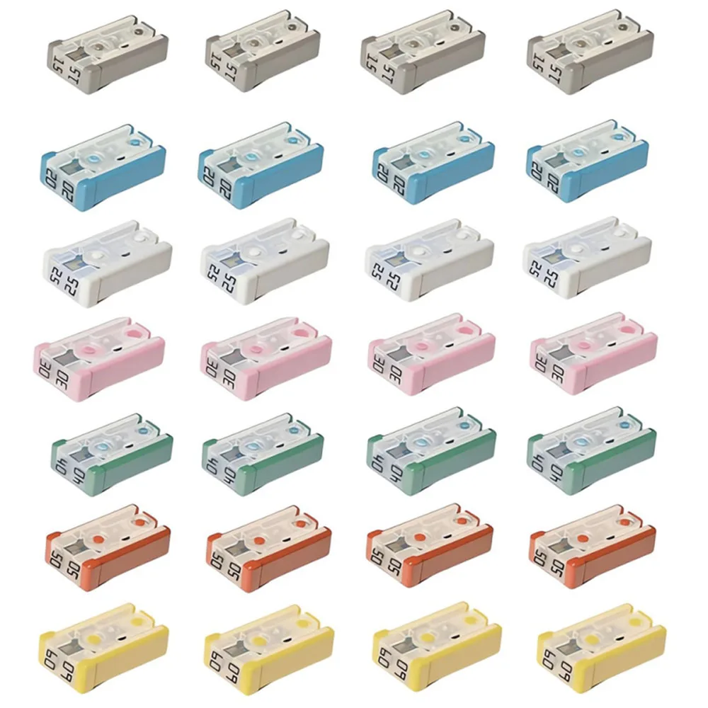 28pcs Fuses Assortment Kit Square Special Fuse Sleeve Kit With Plastic Shell Box Replace Accessories 15-60A Mcase Fuse
28pcs Fuses Assortment Kit Square Special Fuse Sleeve Kit With Plastic Shell Box Replace Accessories 15-60A Mcase Fuse