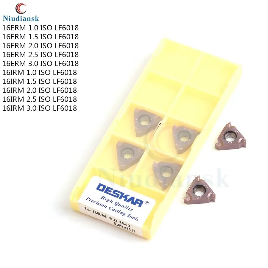 16ERM/IRM 1.0/1.5/2.0/2.5/3.0 ISO LF6018 Numerical Control Internal And External Thread Blade Stainless Steel Processing Inserts
16ERM/IRM 1.0/1.5/2.0/2.5/3.0 ISO LF6018 Numerical Control Internal And External Thread Blade Stainless Steel Processing Inserts
