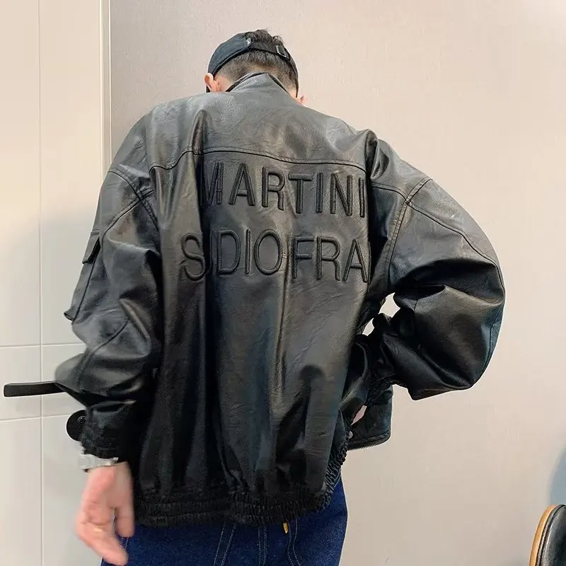 Модная нейтральная свободная кожаная куртка для мужчин, осенняя новинка, молодежная, длинная, на молнии, цветная
Модная нейтральная свободная кожаная куртка для мужчин, осенняя новинка, молодежная, длинная, на молнии, цветная