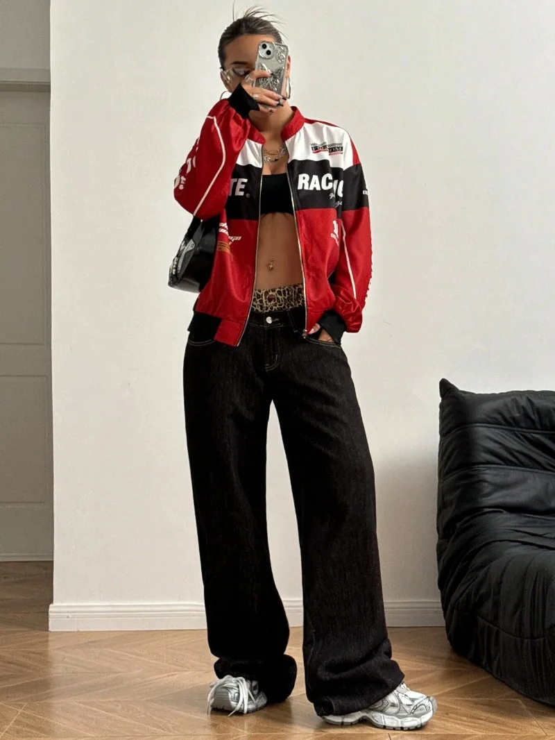 Y2K свободные повседневные куртки с буквенным принтом, цветные лоскутные женские модные куртки с воротником-стойкой и длинными рукавами на молнии, винтажные уличные пальто
Y2K свободные повседневные куртки с буквенным принтом, цветные лоскутные женские модные куртки с воротником-стойкой и длинными рукавами на молнии, винтажные уличные пальто