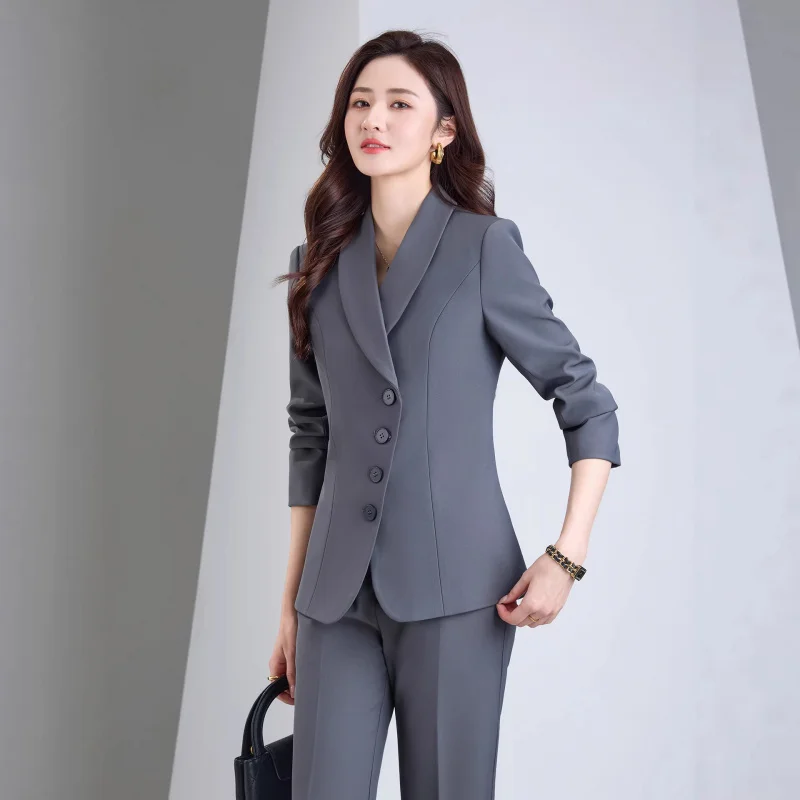 Women's Suit Set: Long-Sleeve Jacket and Pants Two-Piece Set for Cross-Border Trade, Spring, Autumn, Winter Professional Wear, T
Women's Suit Set: Long-Sleeve Jacket and Pants Two-Piece Set for Cross-Border Trade, Spring, Autumn, Winter Professional Wear, T