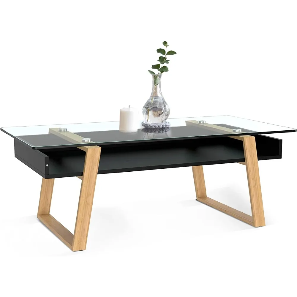 (Spring Sale) Coffee Table - Modern Tempered Glass Top, Contemporary Style, Suitable for Home or Office Use, Black Coffee Table
(Spring Sale) Coffee Table - Modern Tempered Glass Top, Contemporary Style, Suitable for Home or Office Use, Black Coffee Table
