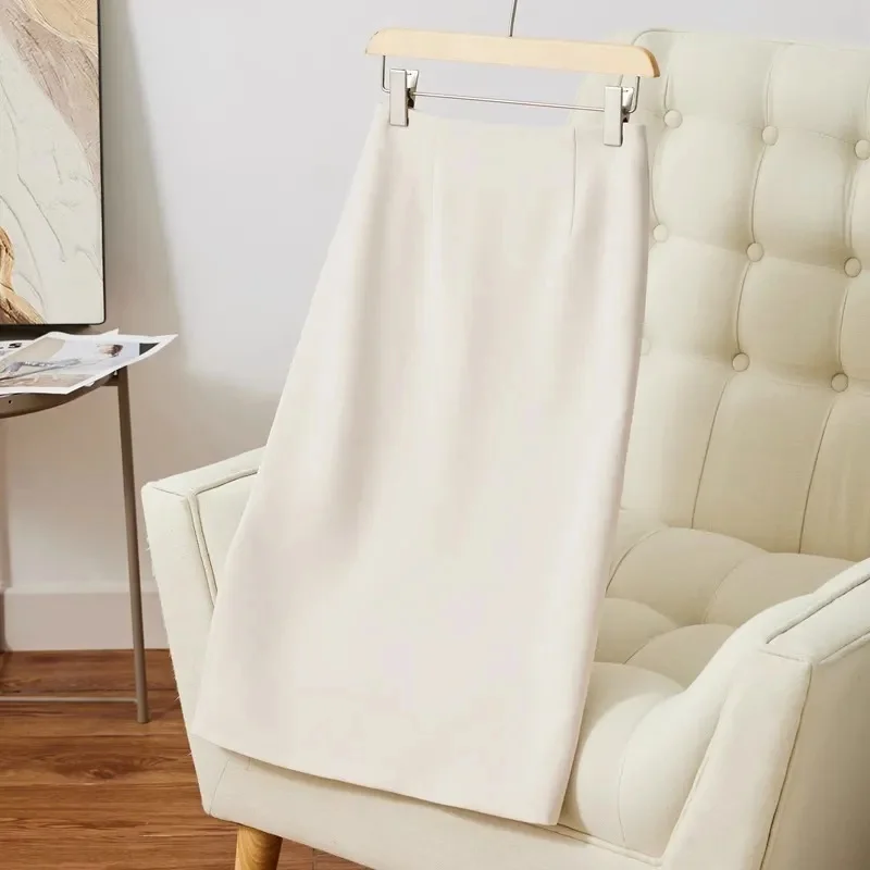 Korean Women Solid Color Thin Straight Skirt 2025 Lady Fashion A-word Maxi Skirt Spring Summer Female High Waist New Long Skirts
Korean Women Solid Color Thin Straight Skirt 2025 Lady Fashion A-word Maxi Skirt Spring Summer Female High Waist New Long Skirts